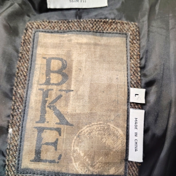 BKE Men Zip Down Wool Military Coat with Six Pockets - Picture 8 of 9